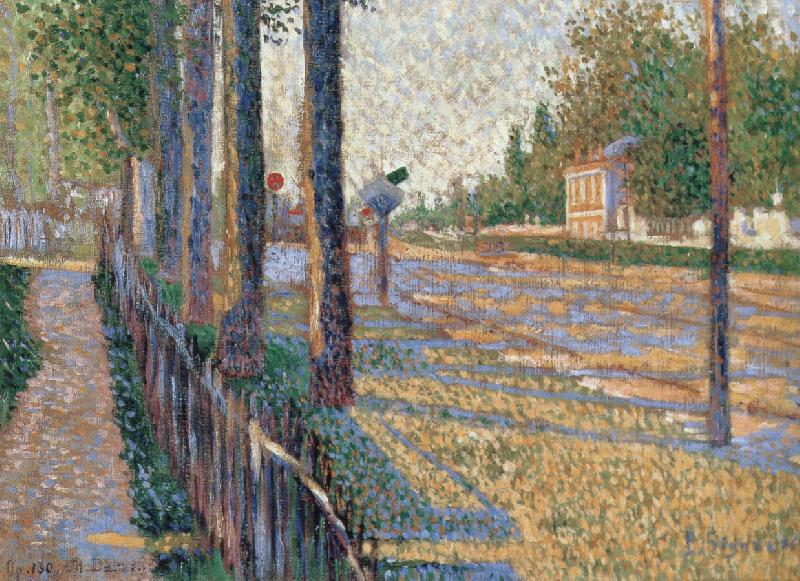 Paul Signac the jun ction at bois colombes opus 130 oil painting image